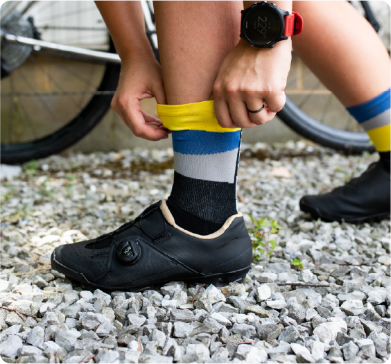 Person adjusting Litespeed Socks